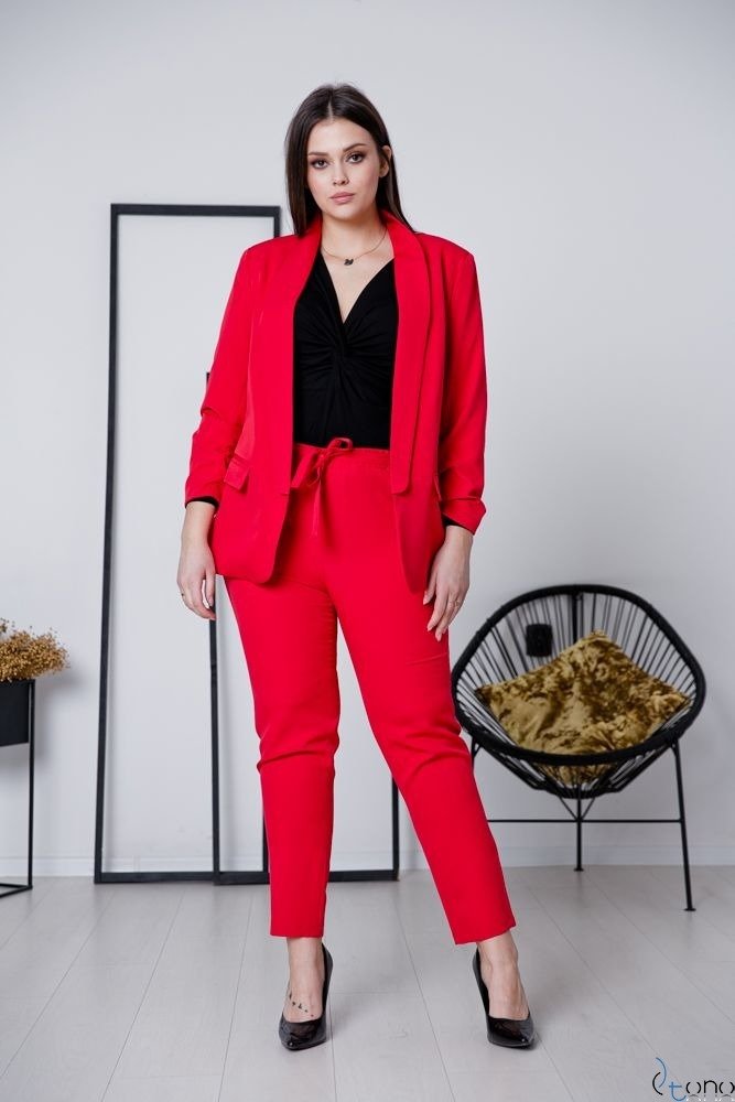 Czerwony garnitur Marlo Plus Size TONO 
